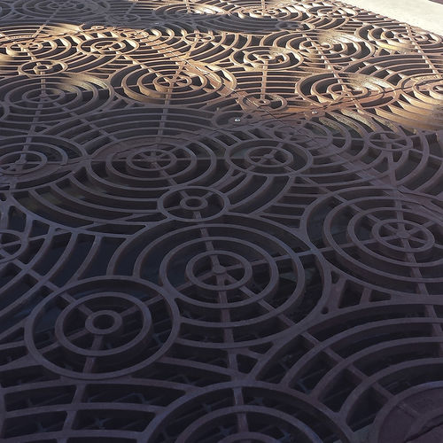 Metall-Lüftungsgitter - OBLIO - IRON AGE DESIGNS - rechteckig / zur Außenaufstellung / für professionellen Gebrauch