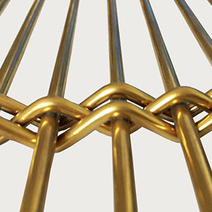 Gewobenes Metall / Edelstahl - XY-4311G - Hebei Shuolong Metal Products Co.,Ltd - Kupfer / Langmaschen / Dekor