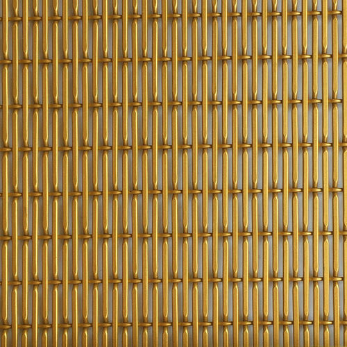 Gewobenes Metall / anodisiertes Aluminium - XY-6010 - Hebei Shuolong Metal Products Co.,Ltd - Langmaschen / goldfarben / Dekor