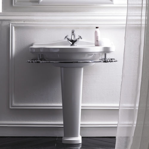 Bodenstehendes Waschbecken - VOLDA - Albion Bath Co - Porzellan / mit integrierter Waschtischplatte / mit integriertem Handtuchhalter