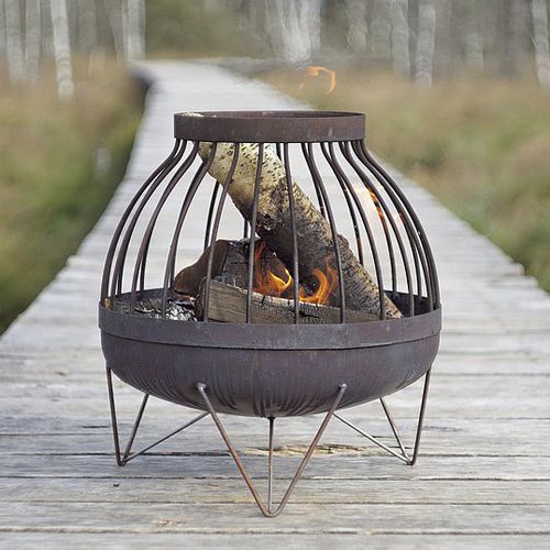 Garten-Feuerstelle / Holz - NIDA - CURONIAN - Stahl / Kohlenstoffstahl