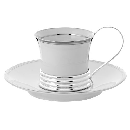 Porzellan-Kaffeetasse - CANAS - TOPAZIO - Massivsilber / für Privatgebrauch / für Gewerbegebrauch