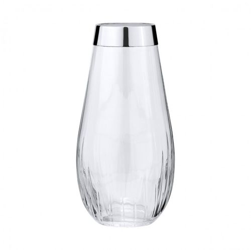 Moderne Vase - LUCA - TOPAZIO - Glas / versilbertes Metall