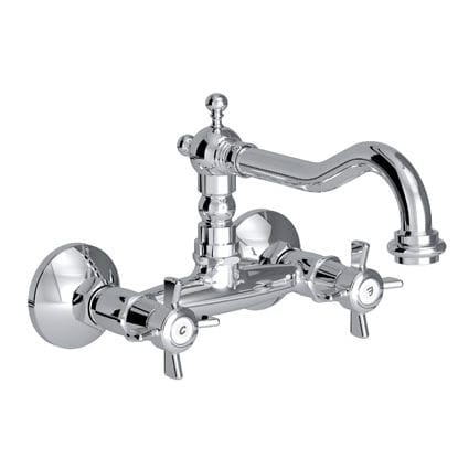 Wandmontierter Zweigriffmischer - ORIENTES: 474ORGB - Rubinetterie Eurorama spa - aus verchromtem Metall / für Küche / 2-Loch