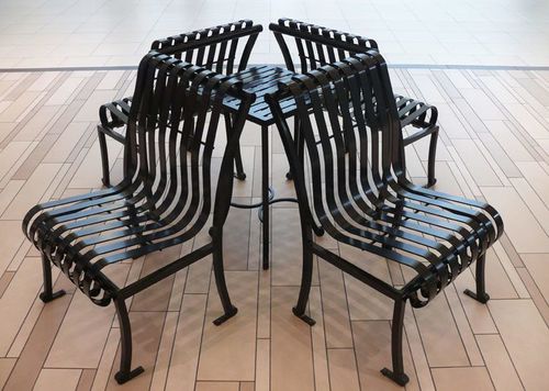 Moderner Stuhl - BOWERY - CANTERBURY DESIGNS - für Außenbereich / Schmiedestahl / für Gewerbegebrauch
