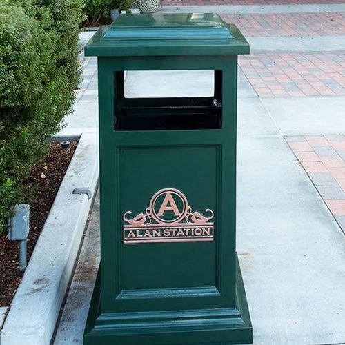 Park-Abfallbehälter - CHARLESTON VICTORIAN - CANTERBURY DESIGNS - System / Aluminiumguss / mit Deckel