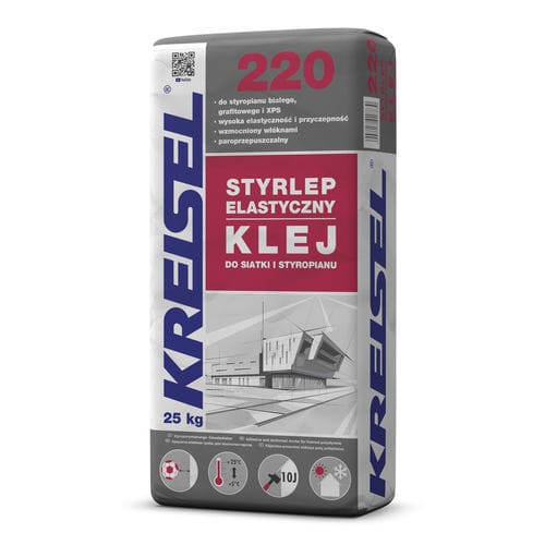 Montage-Klebemörtel - STYRLEP 220 ELASTYCZNY - Kreisel - wärmeisoliert / Armierung / für Isolierplatten