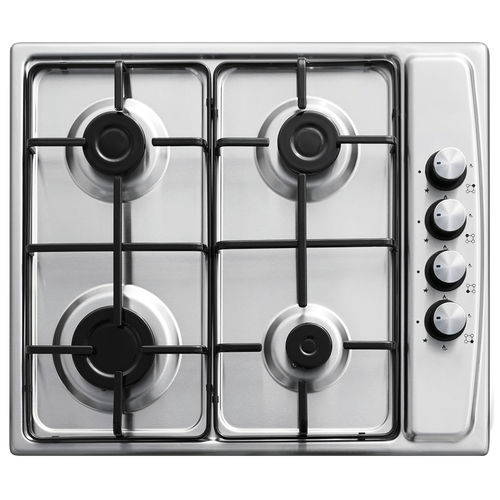Gaskochfeld - 410 INOX - Kumtel & Luxell - mit 4 Kochfeldern / Einbau / mit Drehknöpfen
