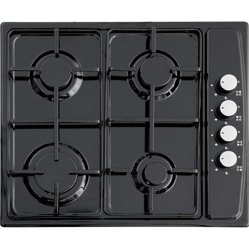 Gaskochfeld - 410 BLACK - Kumtel & Luxell - mit 4 Kochfeldern / Einbau / mit Drehknöpfen