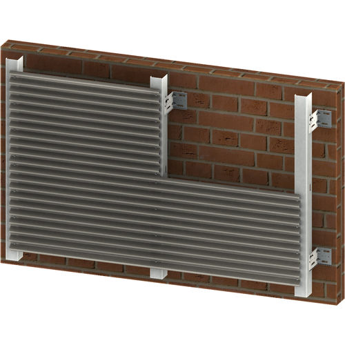 Hinterlüftete Fassade / Metall - TETRIS® WAVE - Cantori srl - mit Befestigungselementen