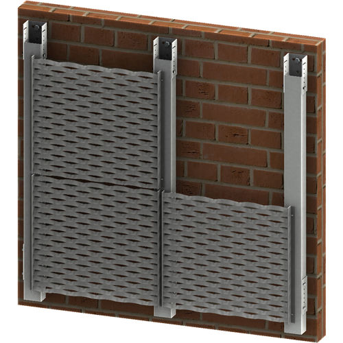 Hinterlüftete Fassade / Aluminium - TETRIS® MESH - Cantori srl - mit Befestigungselementen