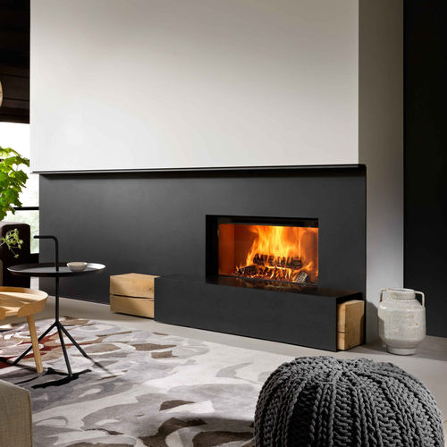 Holzkamin - KALFIRE HEAT PURE W85/40F - Bespoke Fireplace Designs - Einbau / Einseitig / geschlossene Feuerstelle