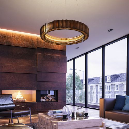 Moderner Kronleuchter - KOTKA - cameron designhouse - Eiche / LED / handgefertigt