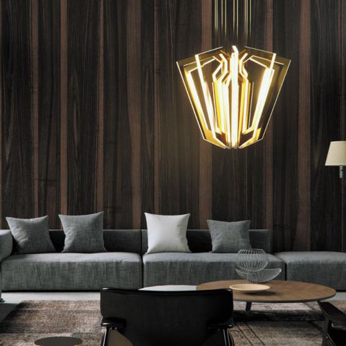 Moderner Kronleuchter - SALLA - cameron designhouse - gebürstetes Metall / poliertes Metall / LED