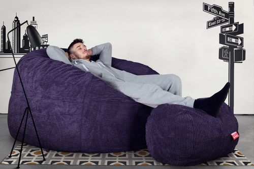 Moderner Sitzsack - LPC1000MFBBPPPU - Big Bertha Original™ - Stoff / violett / doppelt