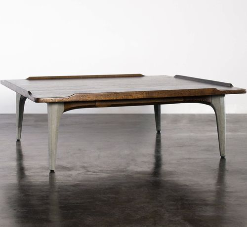 Moderner Couchtisch - SALK  - District 8 - Eiche / Beton / rechteckig