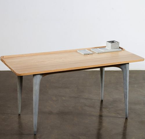Moderner Schreibtisch - SALK  - District 8 - Eiche / Beton