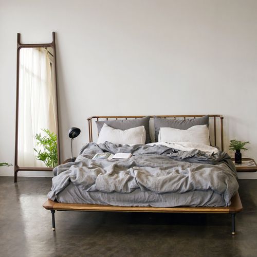 Doppelbett - DISTRIKT  - District 8 - modern / Kopfteil / mit Nachttisch