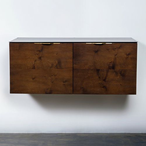 Wandmontiertes Sideboard - DRIFT 2 - District 8 - modern / Eiche / Stahl