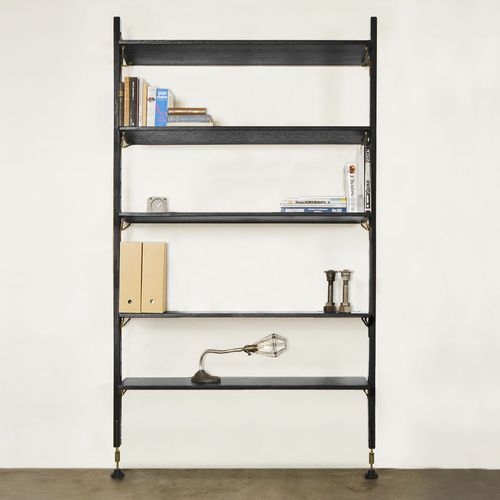 Wandmontiertes Regal - THEO - District 8 - modern / aus Eiche / Stahl