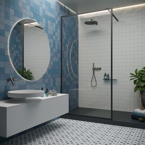 Porzellanfliesen - BLEU LUMIERE - REVOIR PARIS - matt / für den Innenraum / für Badezimmer