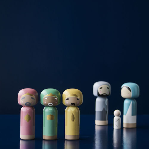 Holzskulptur - WISEMEN - lucie kaas