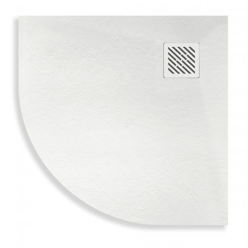 Halbrunde Duschwanne - Curve - Nuovvo - zum Aufstellen / Keramik / rutschfest