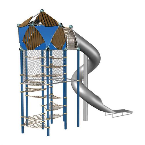 Holz-Spielplatzgerät - TOWER5 - Berliner Seilfabrik GmbH & Co. - Metall / modular
