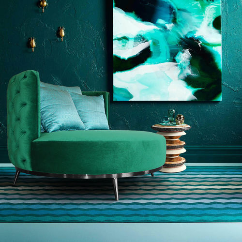 Rundes Sofa - Malaquite - Muranti - modern / Samt / Baumwolle