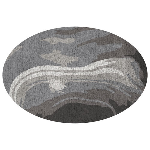 Moderner Teppich - Moeraki - Muranti - Motiv / Wolle / oval