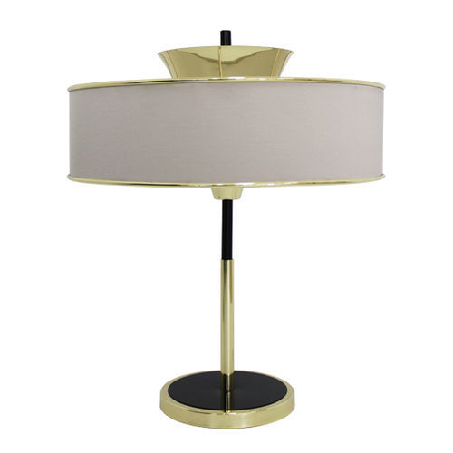 Tischlampe - Veceri - Muranti - poliertes Messing / Stoff / modern