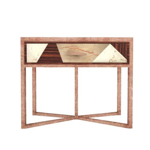 Moderner Nachttisch - Diaspore - Muranti - Holz / Marmor / Gestell aus lackiertem Holz