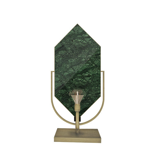 Tischlampe - Jadeite - Muranti - poliertes Messing / Marmor / originelles Design