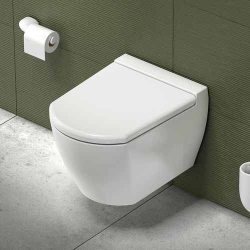 Wandhängendes WC - ONE - Valadares - Keramik / Edelstahl / modern