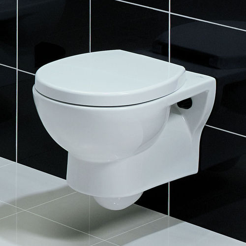 Wandhängendes WC - OPUS - Valadares - Keramik / Edelstahl / mit eingebauter Spülung