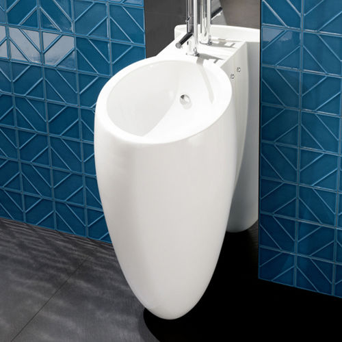 Wand-Waschbecken - EGG - Valadares - Schiefer / Keramik / rund