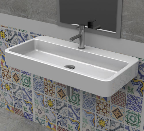 Wand-Waschbecken - AVIZ - Valadares - Keramik / rechteckig / modern