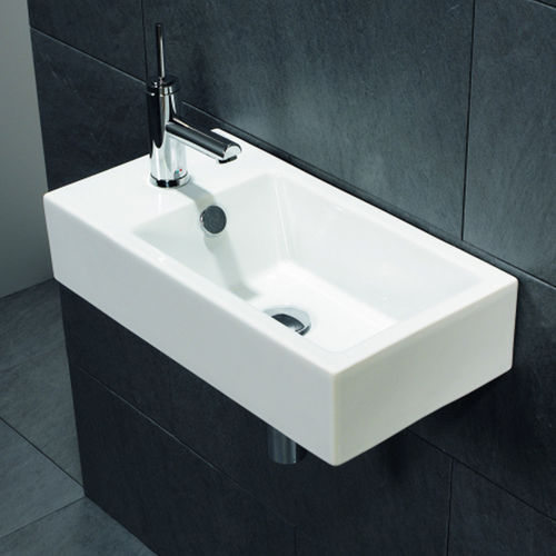Wand-Waschbecken - ISIS - Valadares - Keramik / rechteckig / modern