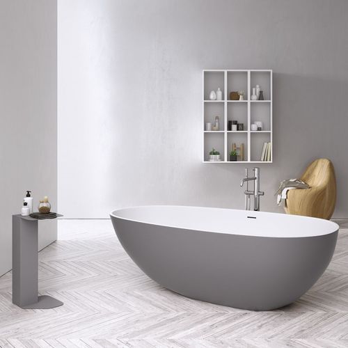 Ovale Badewanne - TAY - BAÑOS 10 S.L. - freistehend / Mineralwerkstoff / tief