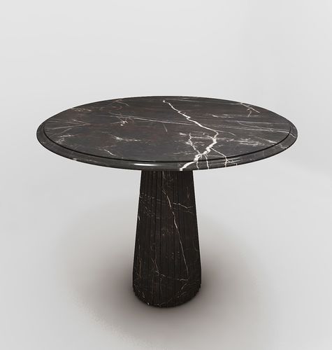 Tisch / originelles Design - SENSA - MAPSWONDERS - Marmor / Gestell aus Messing / rund