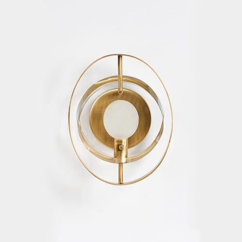 Moderne Wandleuchte - OCULOS - MAPSWONDERS - für den Innenraum / Messing / oval