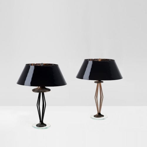 Tischlampe - BELON  - MAPSWONDERS - Messing / Milchglas / modern