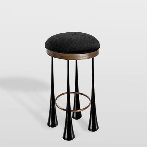 Barhocker / originelles Design - VASTO  - MAPSWONDERS - Stoff / Gestell aus Messing / mit 4 Beinen
