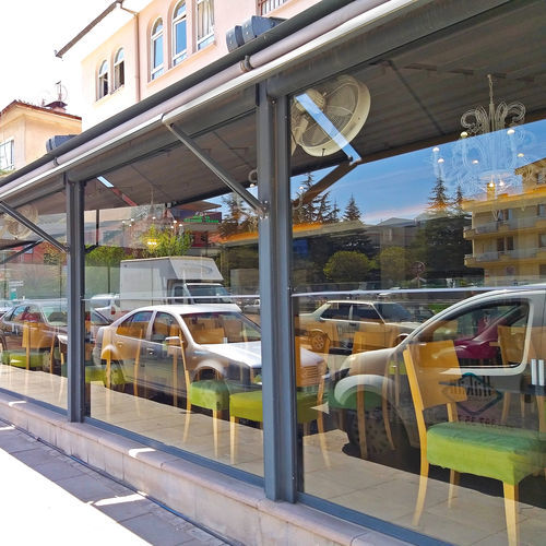 Hartglas-Windschutzwand - DOUBLE MOTION  - BYART GROUP - für Gewerbegebrauch