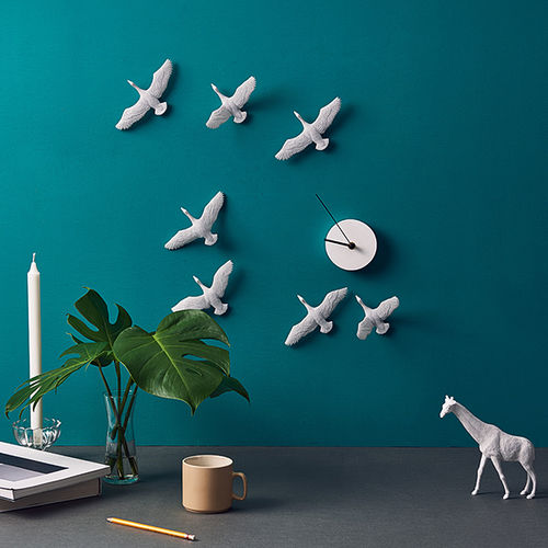 Uhr / originelles Design - MIGRANTBIRD X CLOCK  - Haoshi - wandmontiert / Analog / Harz