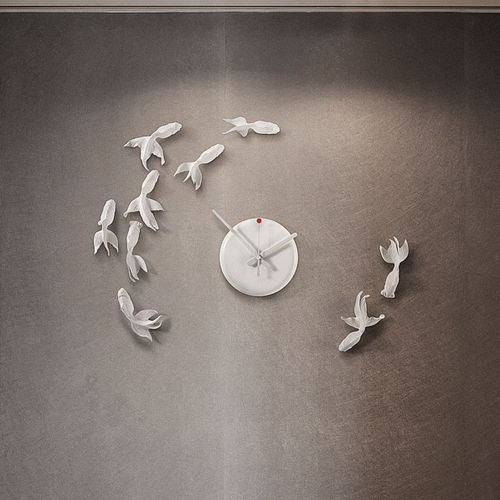 Uhr / originelles Design - GOLDFISH X CLOCK - Haoshi - wandmontiert / Analog / Harz