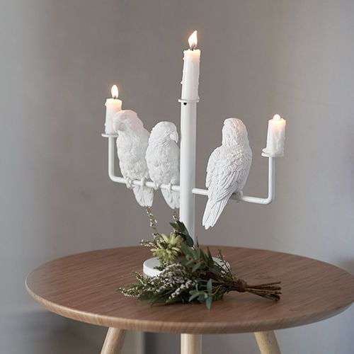 Eisen-Kerzenhalter - PARROT X CANDLE HOLDER  - Haoshi - Harz