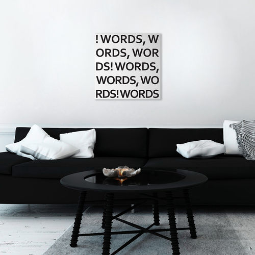 Magnettafel - WORDS - dESIGNoBJECT - wandmontiert / Stahlblech