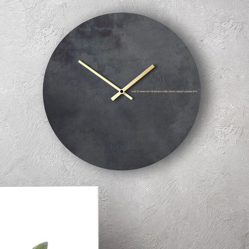 Moderne Uhr - MOON - dESIGNoBJECT - wandmontiert / Analog / Stahl
