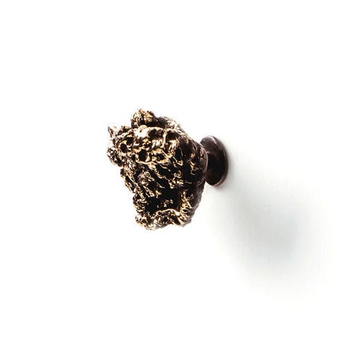 Möbelknopf / originelles Design - CATHA EA1016 - PullCast - gebürstetes Messing / poliertes Messing